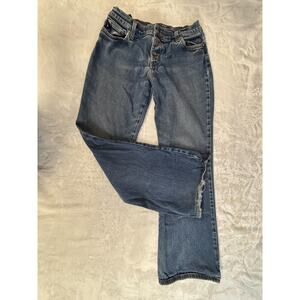 Vintage Bongo Extreme Low Belt Loop Medium Wash Blue Jeans Junior Size 5